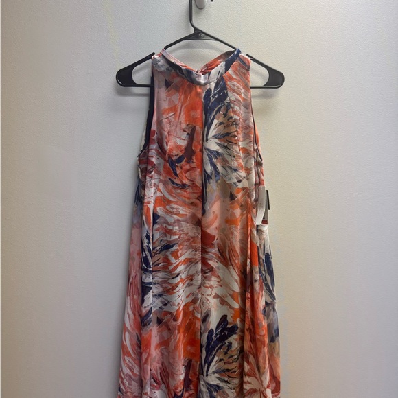 Robbie Bee Signature Dress in Orange and Blue - Picture 1 of 3